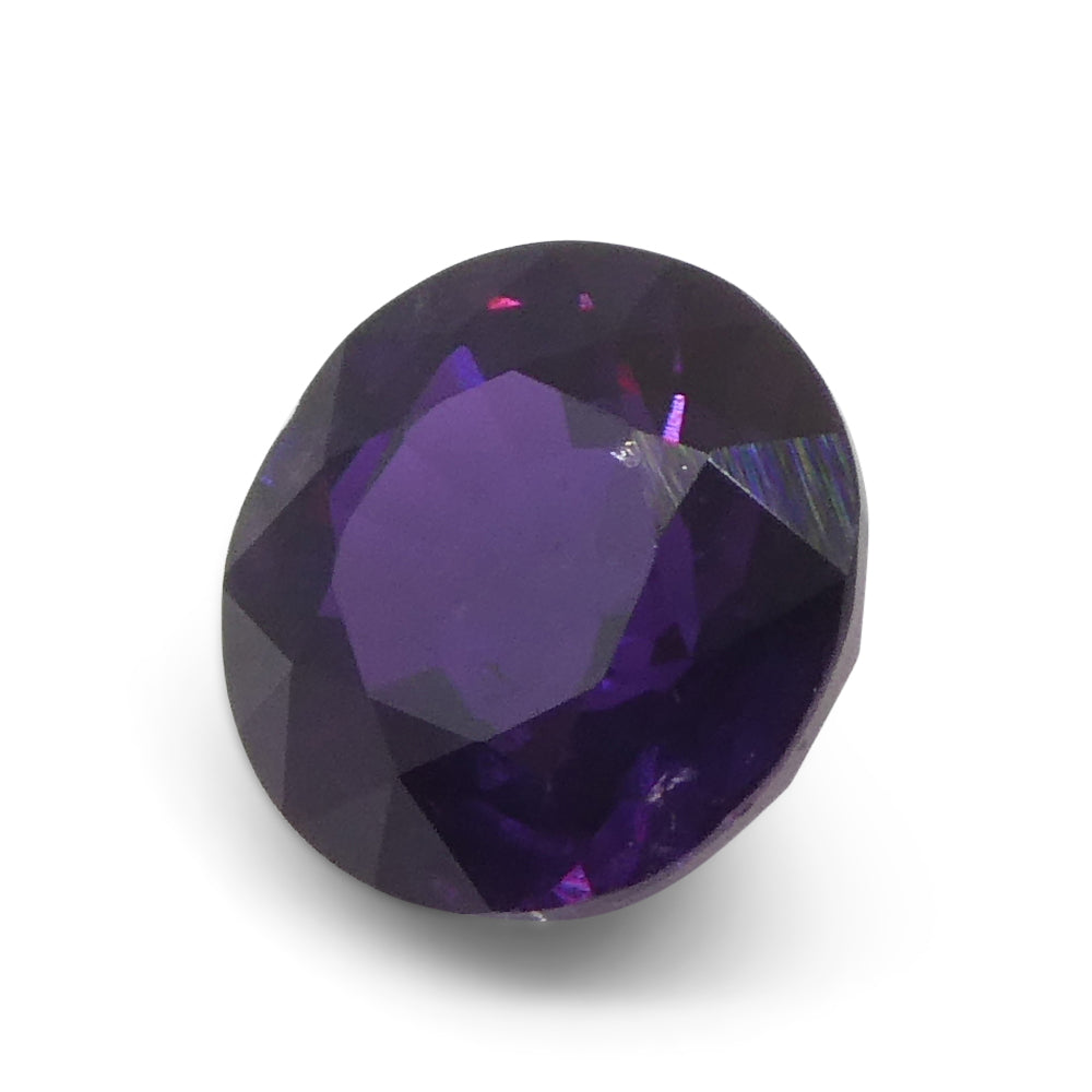 1.21ct Round Purple Sapphire from East Africa, Unheated - Skyjems Wholesale Gemstones