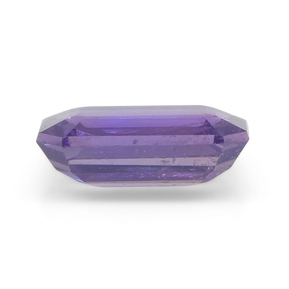 0.62ct Emerald Cut Purple Sapphire from East Africa, Unheated - Skyjems Wholesale Gemstones