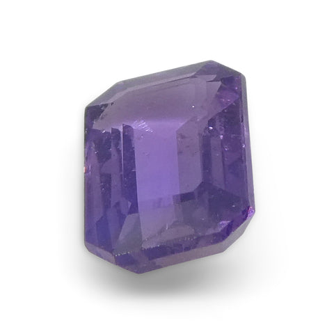 0.62ct Emerald Cut Purple Sapphire from East Africa, Unheated