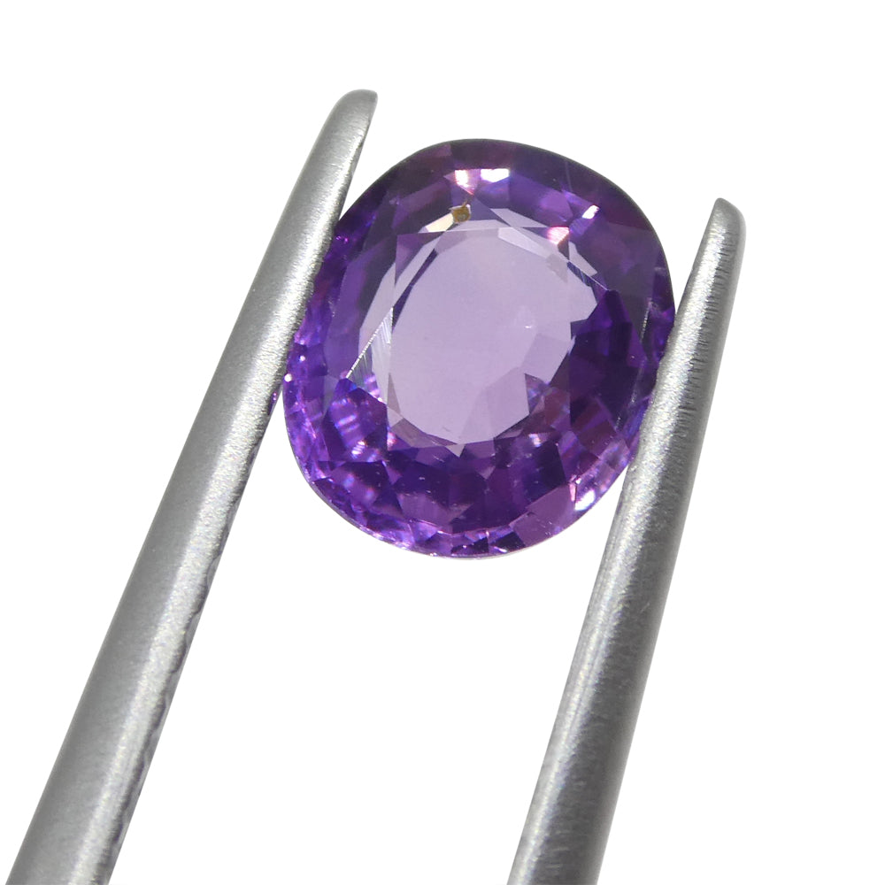 0.93ct Cushion Purple Sapphire from Madagascar, unheated natural gemstone by SkyJems Canadian gem specialists