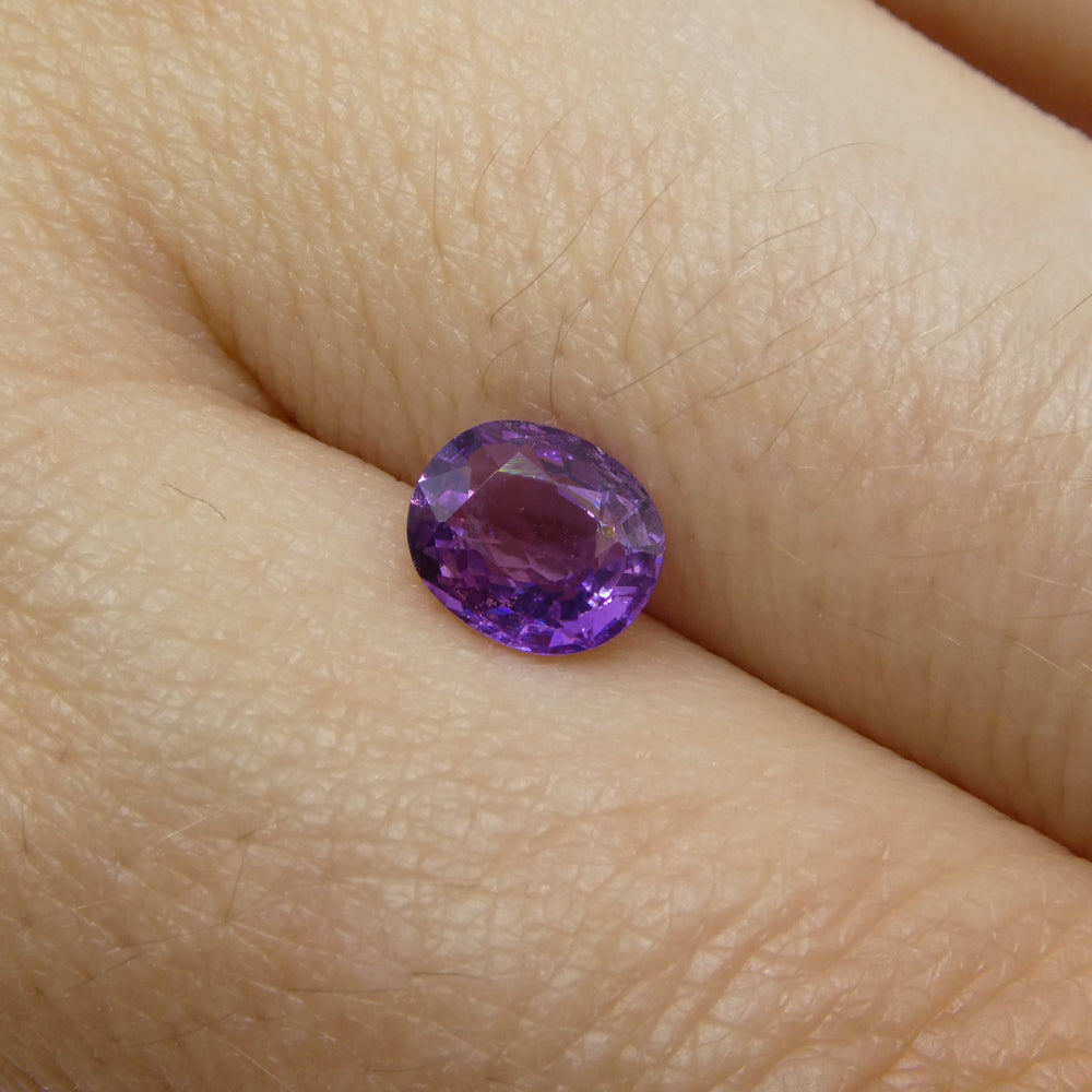 0.93ct Cushion Purple Sapphire from Madagascar Unheated - Skyjems Wholesale Gemstones