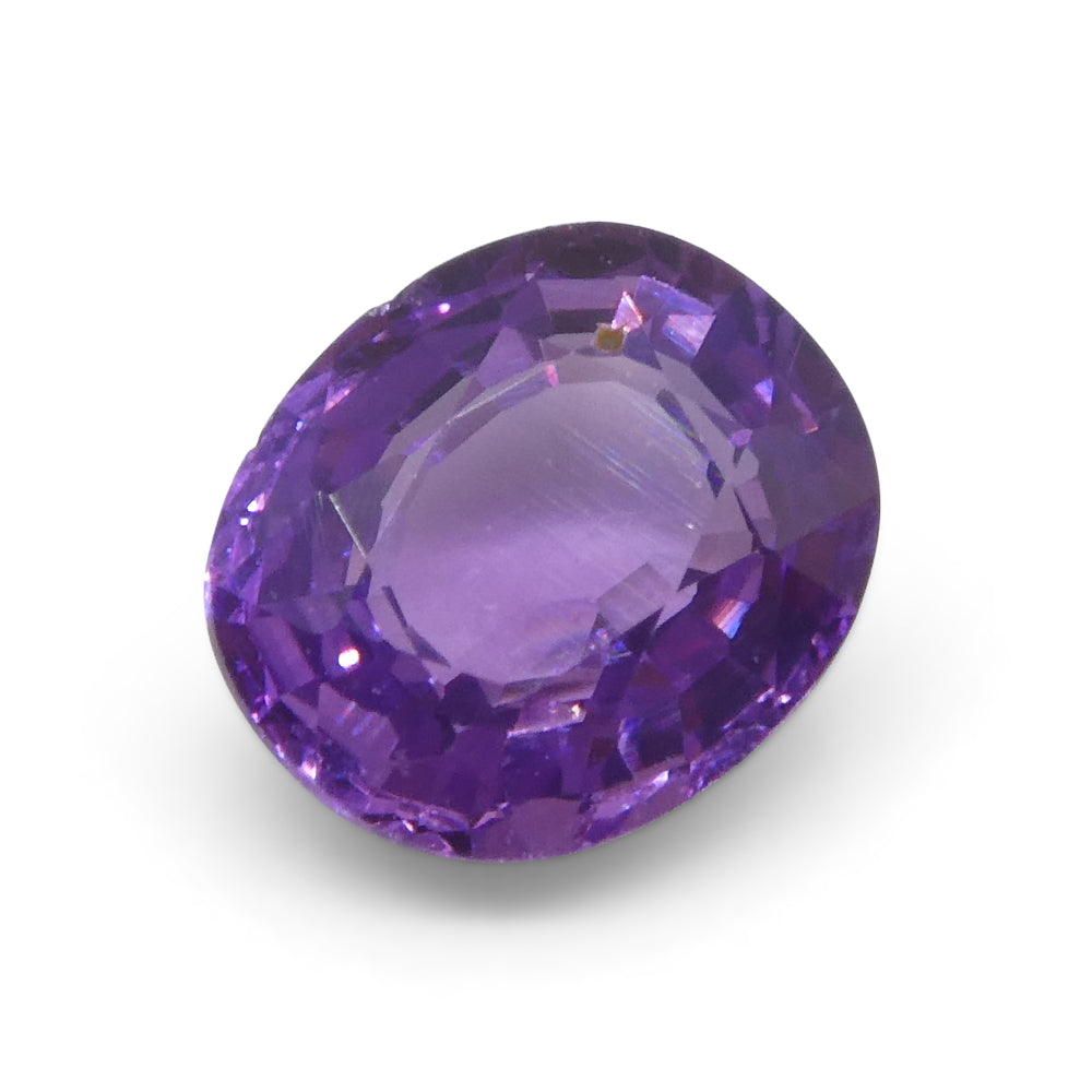 0.93ct Cushion Purple Sapphire from Madagascar Unheated - Skyjems Wholesale Gemstones