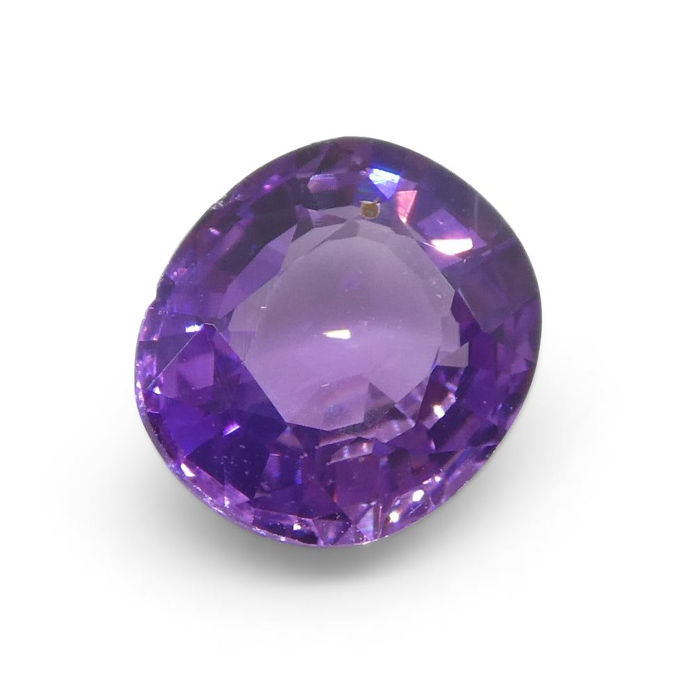 0.93ct Cushion Purple Sapphire from Madagascar Unheated - Skyjems Wholesale Gemstones