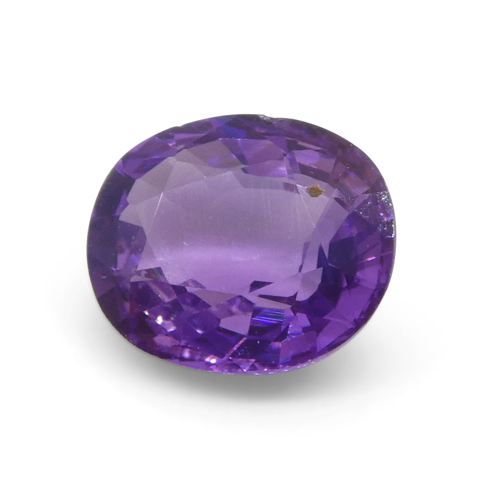 0.93ct Cushion Purple Sapphire from Madagascar Unheated - Skyjems Wholesale Gemstones