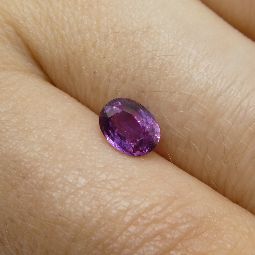 0.96ct Oval Pink Sapphire from East Africa, Unheated - Skyjems Wholesale Gemstones