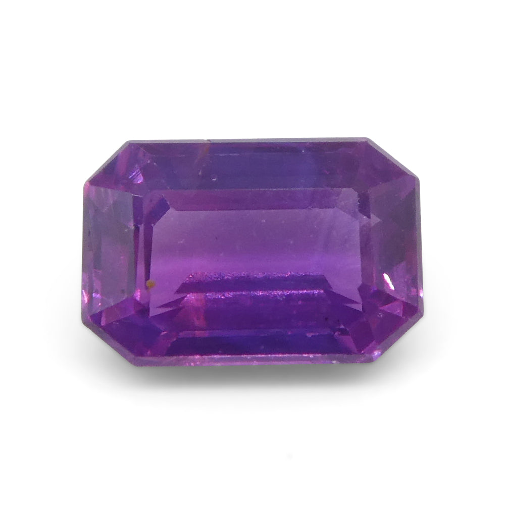 0.85ct Emerald Cut Pink Sapphire from East Africa, Unheated - Skyjems Wholesale Gemstones