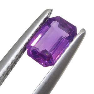 0.85ct Emerald Cut Pink Sapphire from East Africa, Unheated - Skyjems Wholesale Gemstones