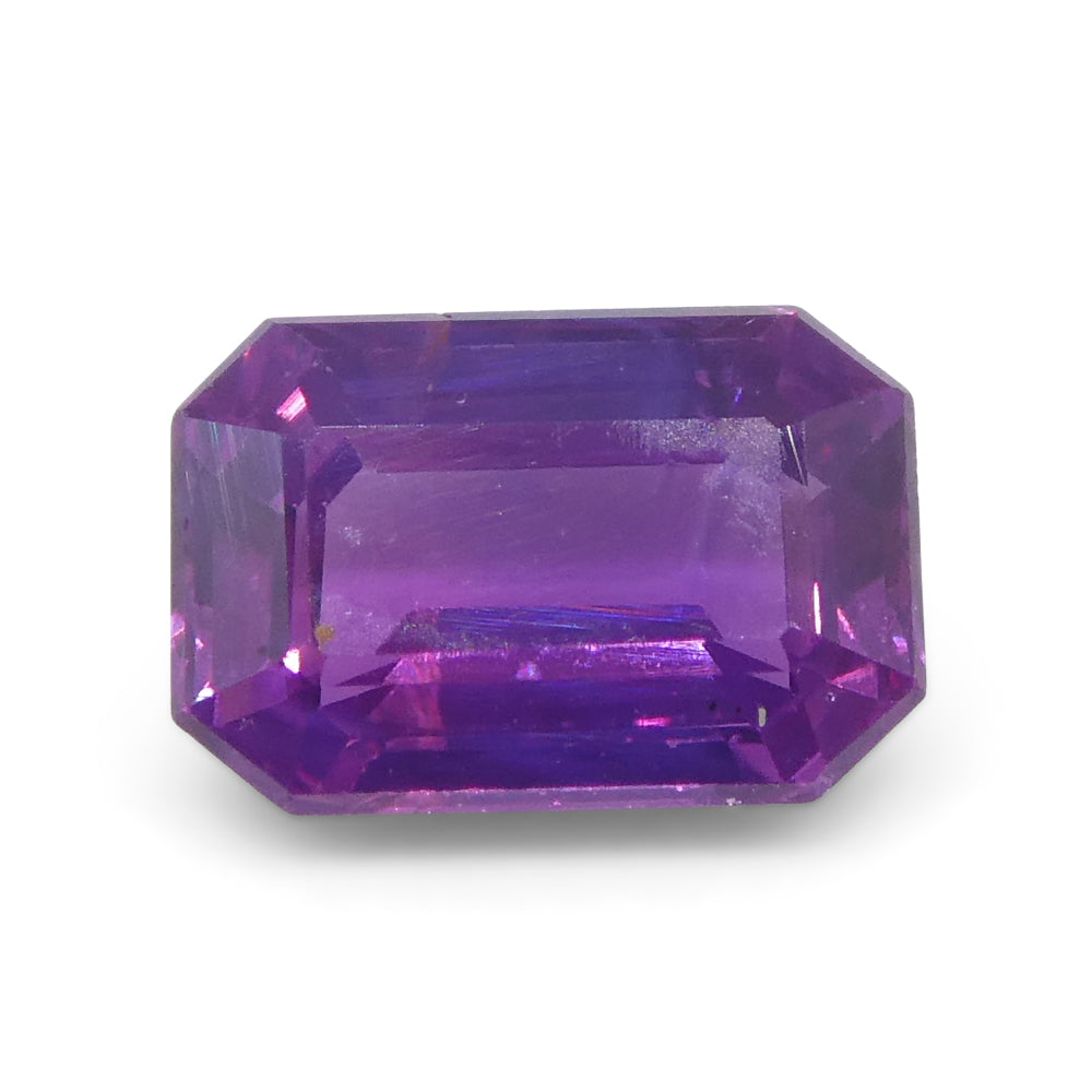 0.85ct Emerald Cut Pink Sapphire from East Africa, Unheated - Skyjems Wholesale Gemstones