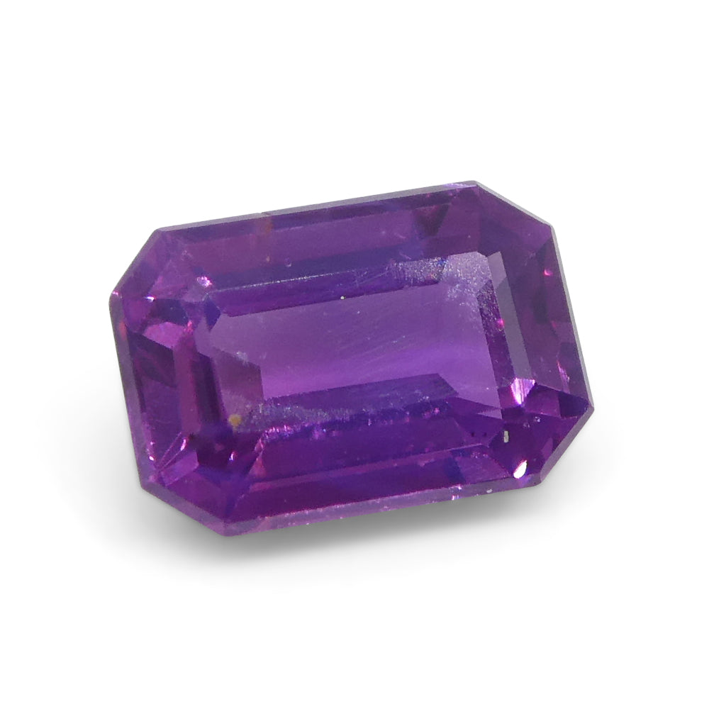 0.85ct Emerald Cut Pink Sapphire from East Africa, Unheated - Skyjems Wholesale Gemstones