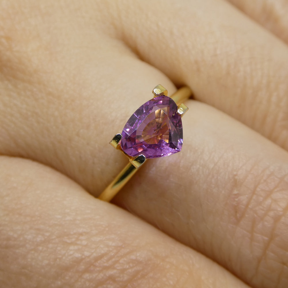 1.15ct Heart Pink Sapphire from East Africa, Unheated - Skyjems Wholesale Gemstones