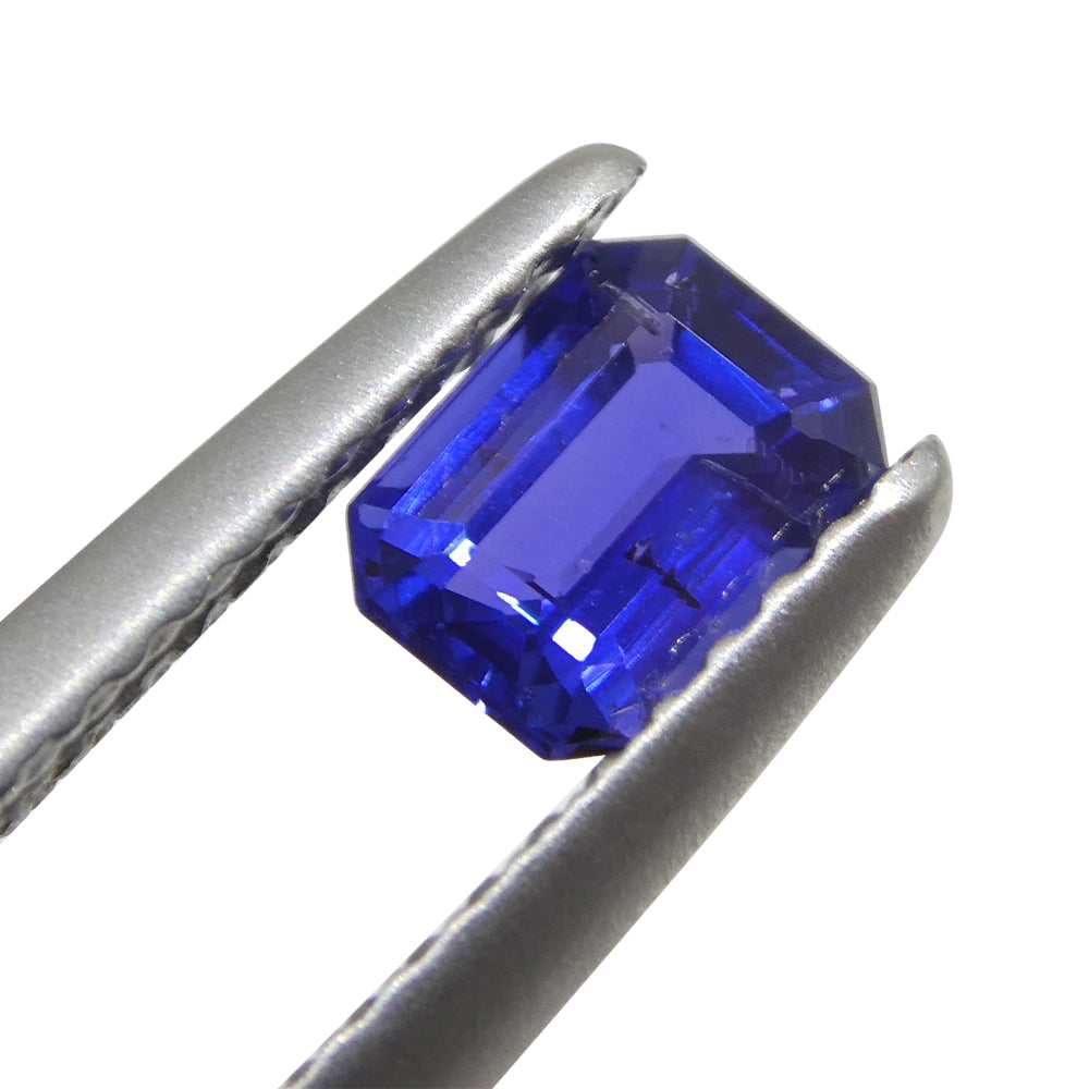 0.62ct Emerald Cut Blue Sapphire from East Africa, Unheated - Skyjems Wholesale Gemstones