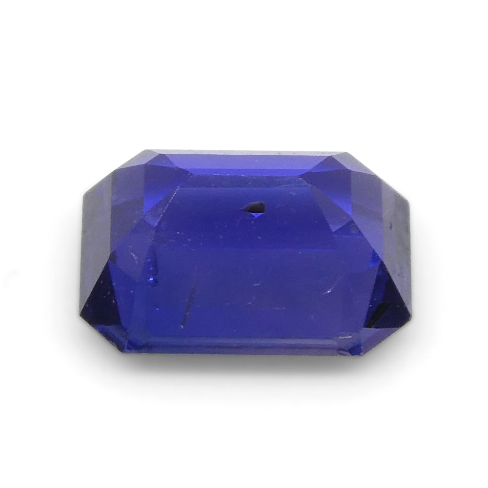 0.62ct Emerald Cut Blue Sapphire from East Africa, Unheated - Skyjems Wholesale Gemstones