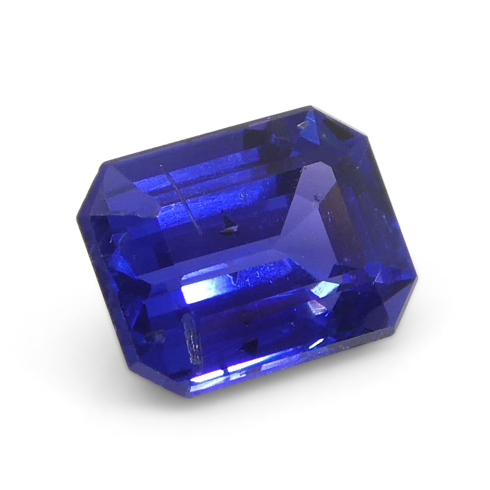 0.62ct Emerald Cut Blue Sapphire from East Africa, Unheated - Skyjems Wholesale Gemstones