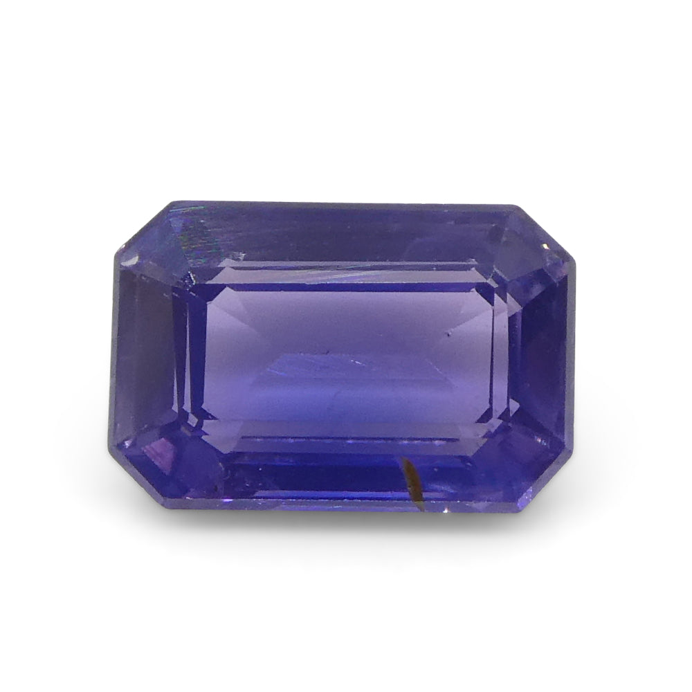 0.8ct Emerald Cut Blue Sapphire from East Africa, Unheated - Skyjems Wholesale Gemstones