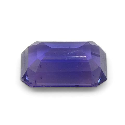 0.8ct Emerald Cut Blue Sapphire from East Africa, Unheated