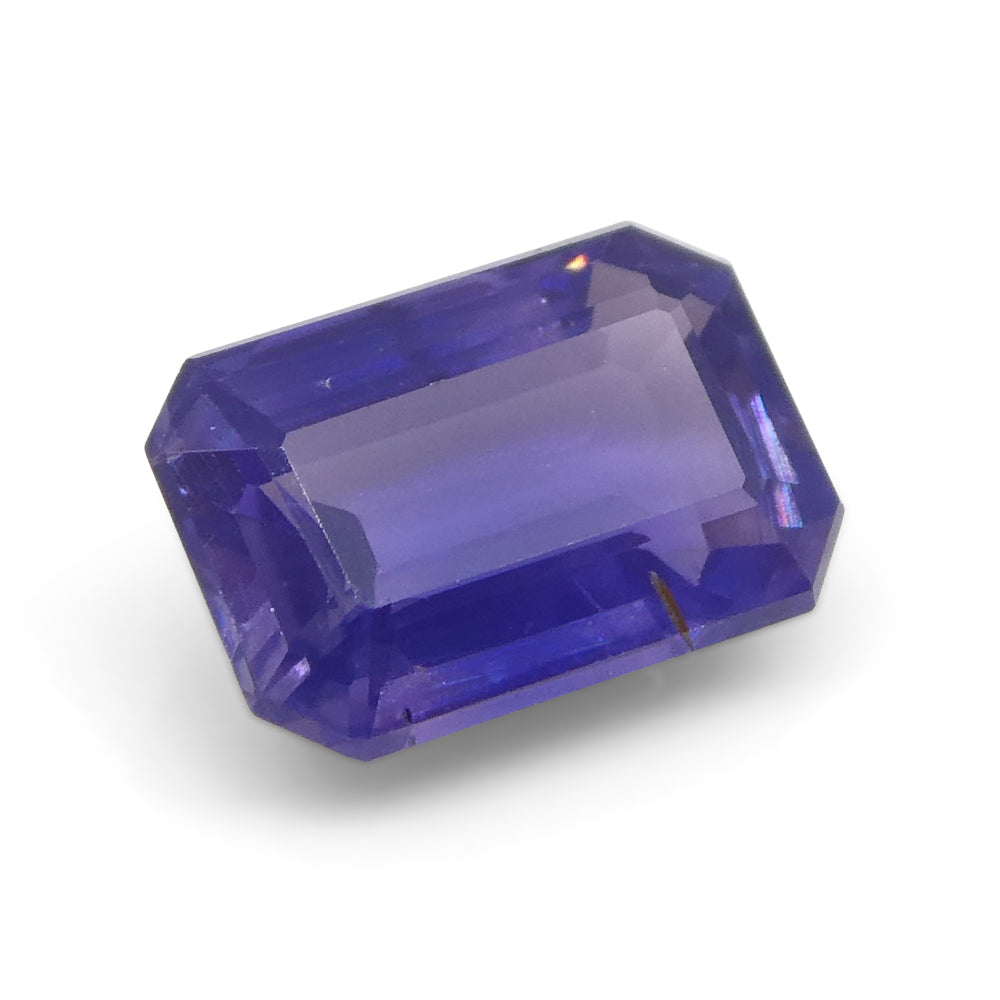 0.8ct Emerald Cut Blue Sapphire from East Africa, Unheated - Skyjems Wholesale Gemstones