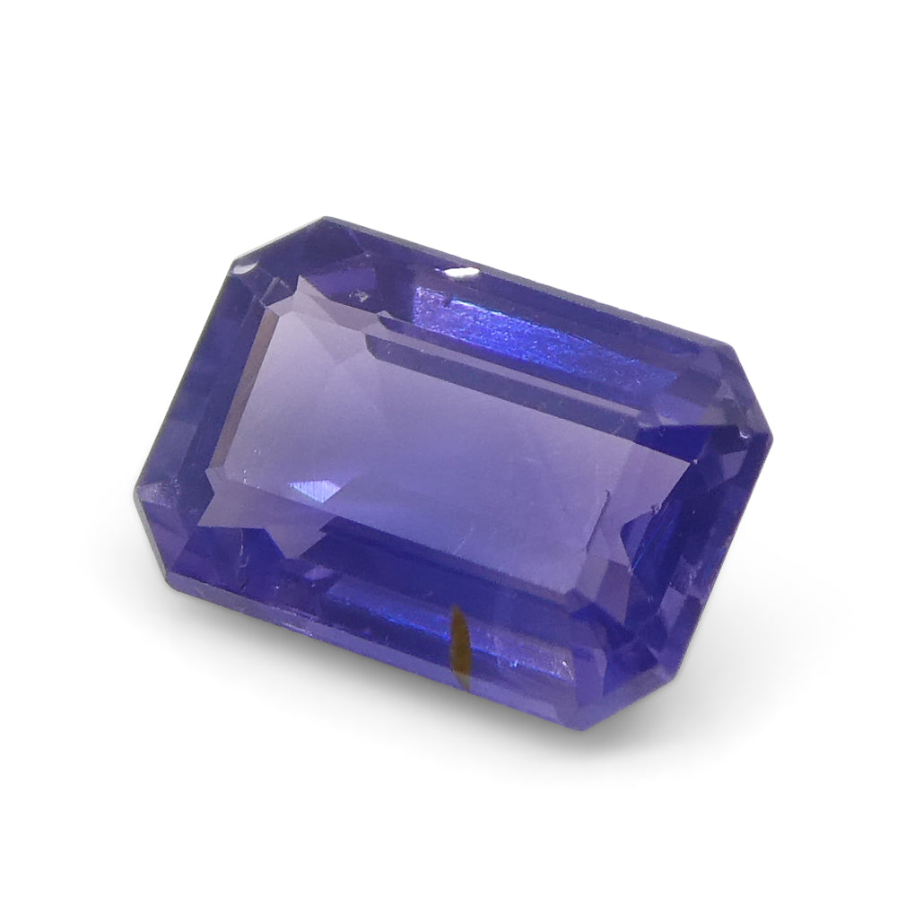 0.8ct Emerald Cut Blue Sapphire from East Africa, Unheated - Skyjems Wholesale Gemstones