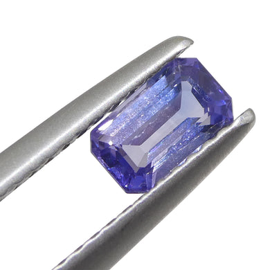 0.64ct Emerald Cut Blue Sapphire from East Africa, Unheated - Skyjems Wholesale Gemstones