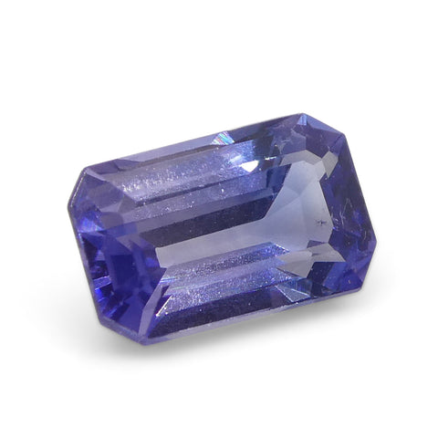 0.64ct Emerald Cut Blue Sapphire from East Africa, Unheated