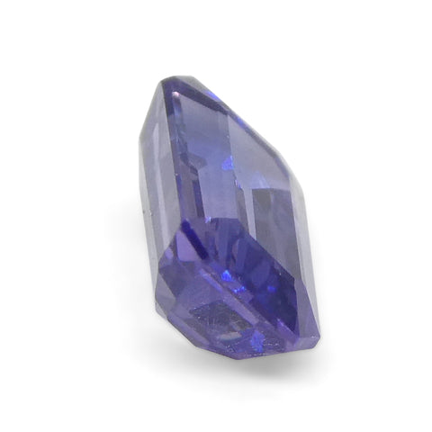 0.64ct Emerald Cut Blue Sapphire from East Africa, Unheated