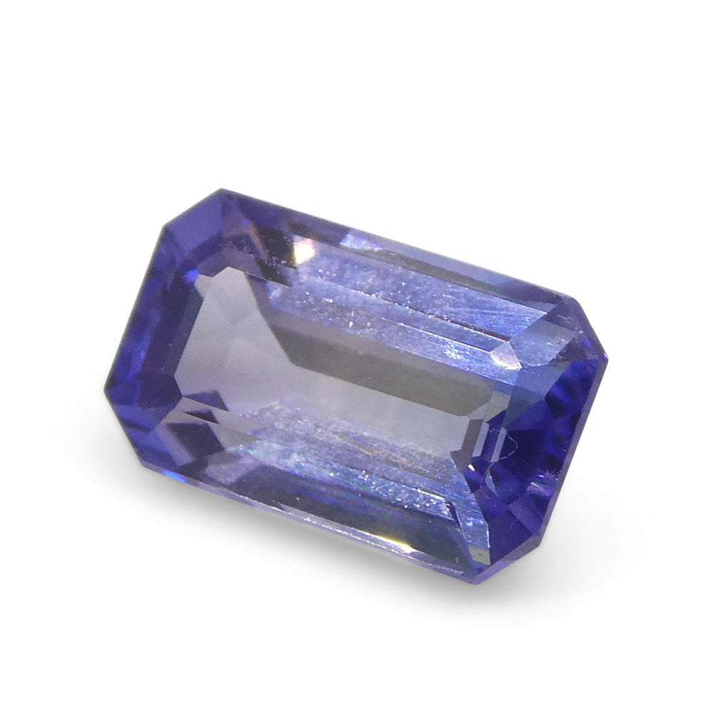 0.64ct Emerald Cut Blue Sapphire from East Africa, Unheated - Skyjems Wholesale Gemstones