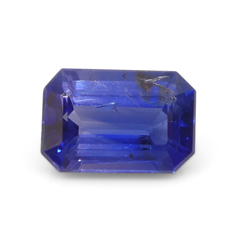 0.73ct Emerald Cut Blue Sapphire from East Africa, Unheated - Skyjems Wholesale Gemstones