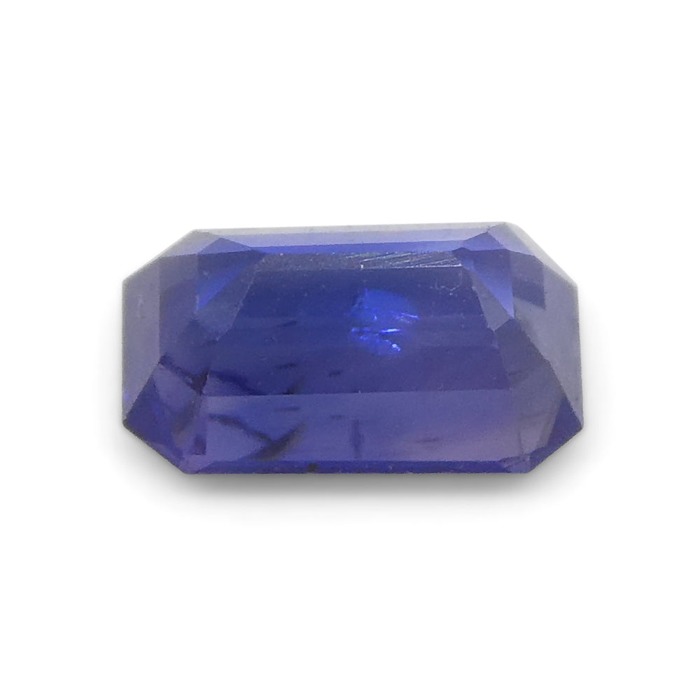 0.73ct Emerald Cut Blue Sapphire from East Africa, Unheated - Skyjems Wholesale Gemstones