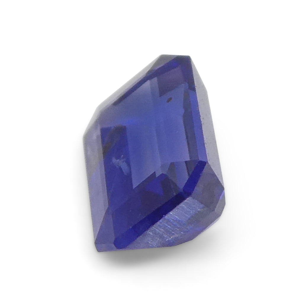 0.73ct Emerald Cut Blue Sapphire from East Africa, Unheated - Skyjems Wholesale Gemstones