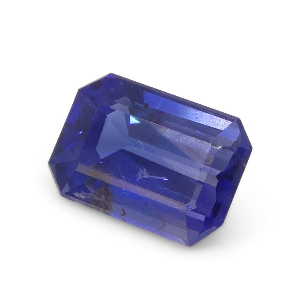 0.73ct Emerald Cut Blue Sapphire from East Africa, Unheated - Skyjems Wholesale Gemstones