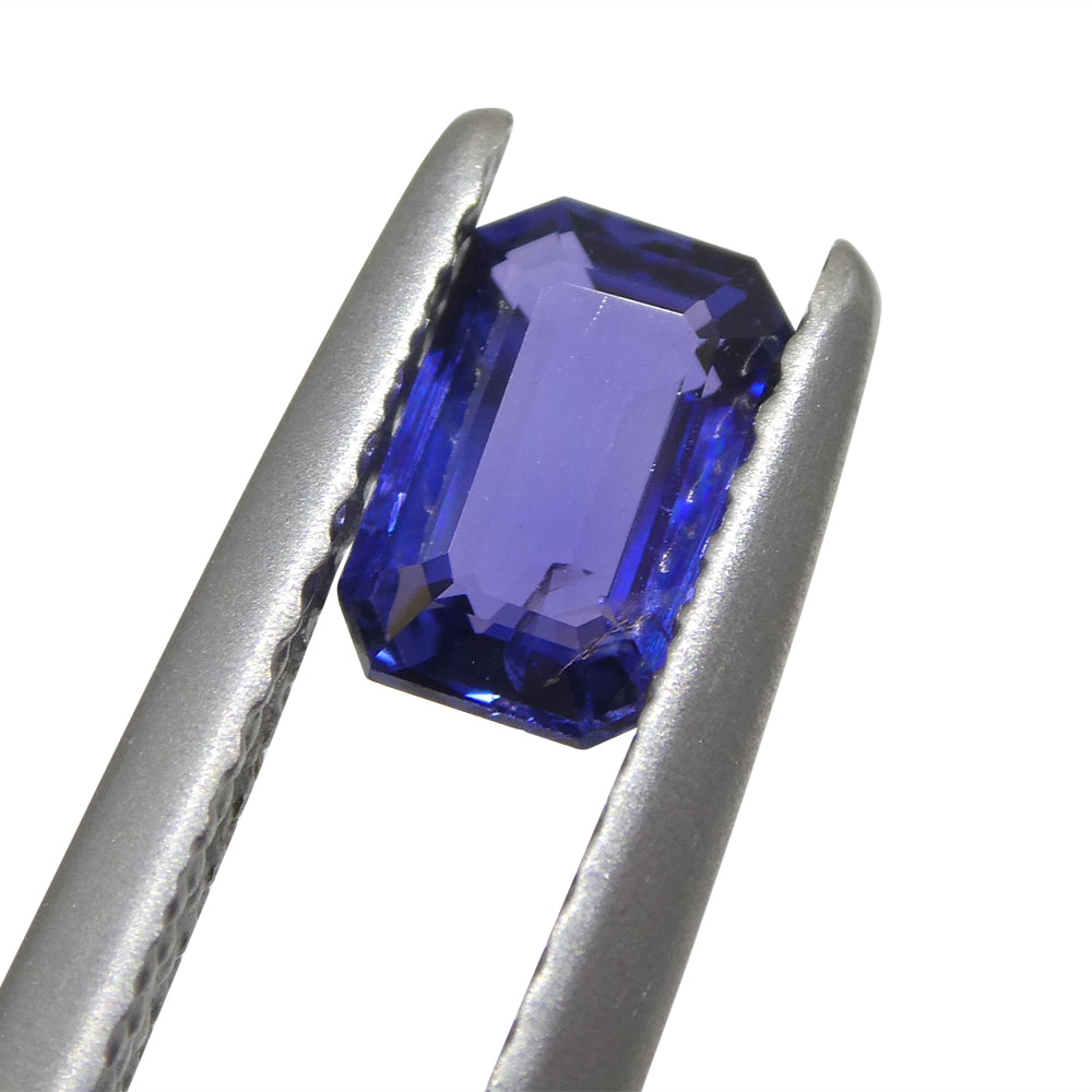 0.72ct Emerald Cut Blue Sapphire from East Africa, Unheated - Skyjems Wholesale Gemstones