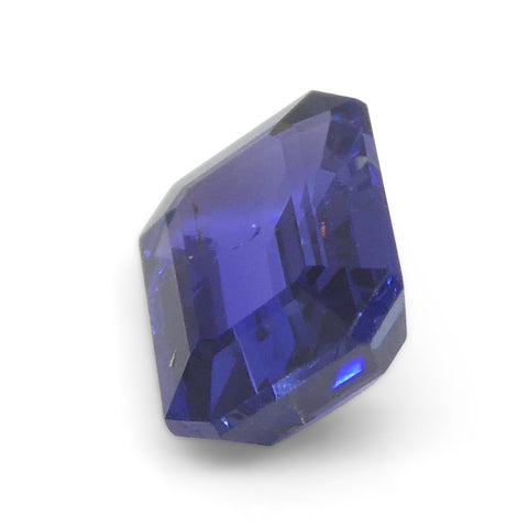 0.72ct Emerald Cut Blue Sapphire from East Africa, Unheated