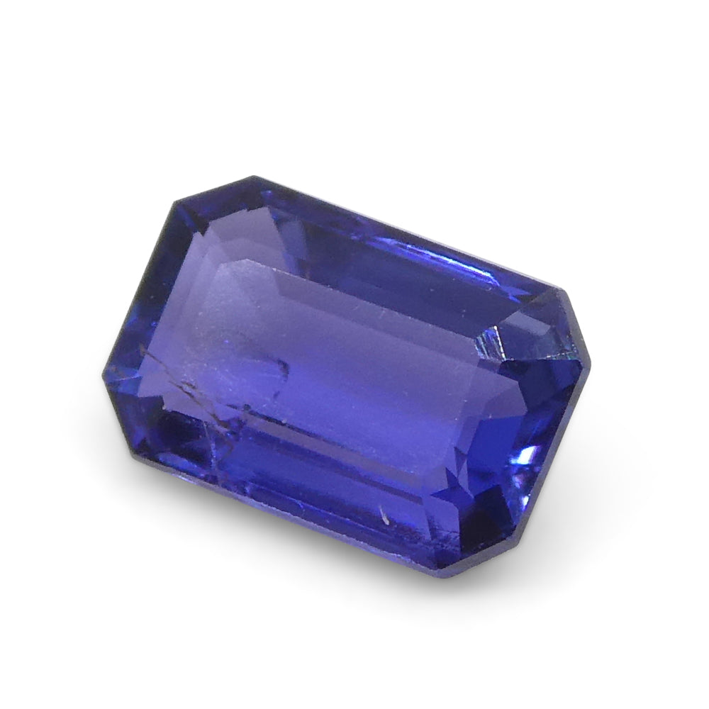 0.72ct Emerald Cut Blue Sapphire from East Africa, Unheated - Skyjems Wholesale Gemstones