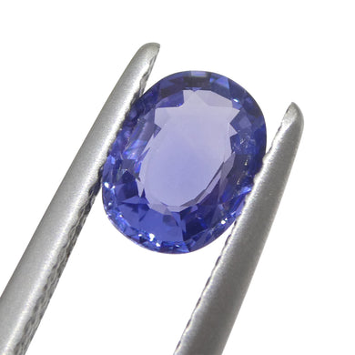 1.17ct Oval Blue Sapphire from East Africa, Unheated - Skyjems Wholesale Gemstones