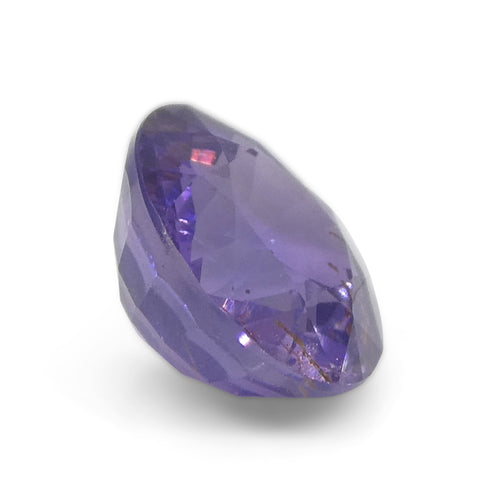 1.23ct Round Purple Sapphire from East Africa, Unheated