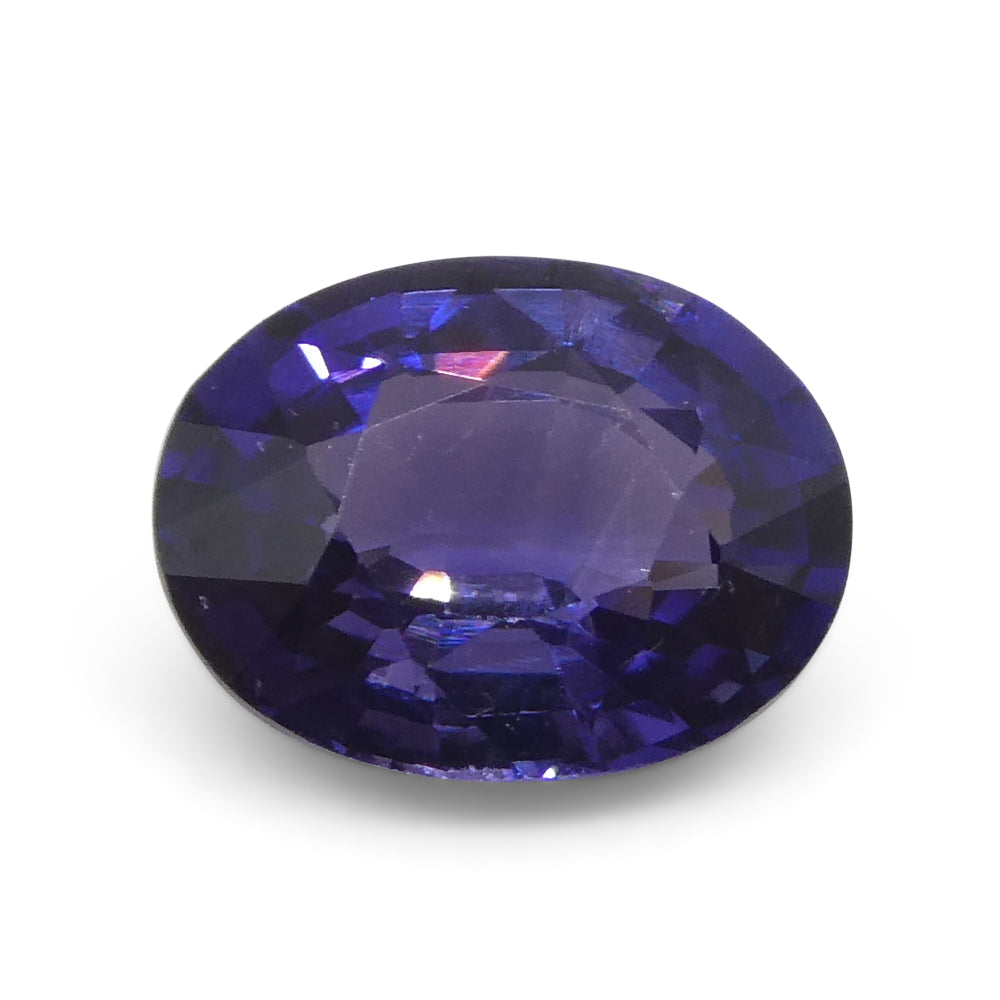 0.9ct Oval Purple Sapphire from East Africa, Unheated - Skyjems Wholesale Gemstones