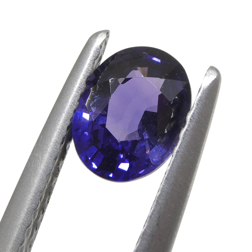 0.9ct Oval Purple Sapphire from East Africa, Unheated - Skyjems Wholesale Gemstones