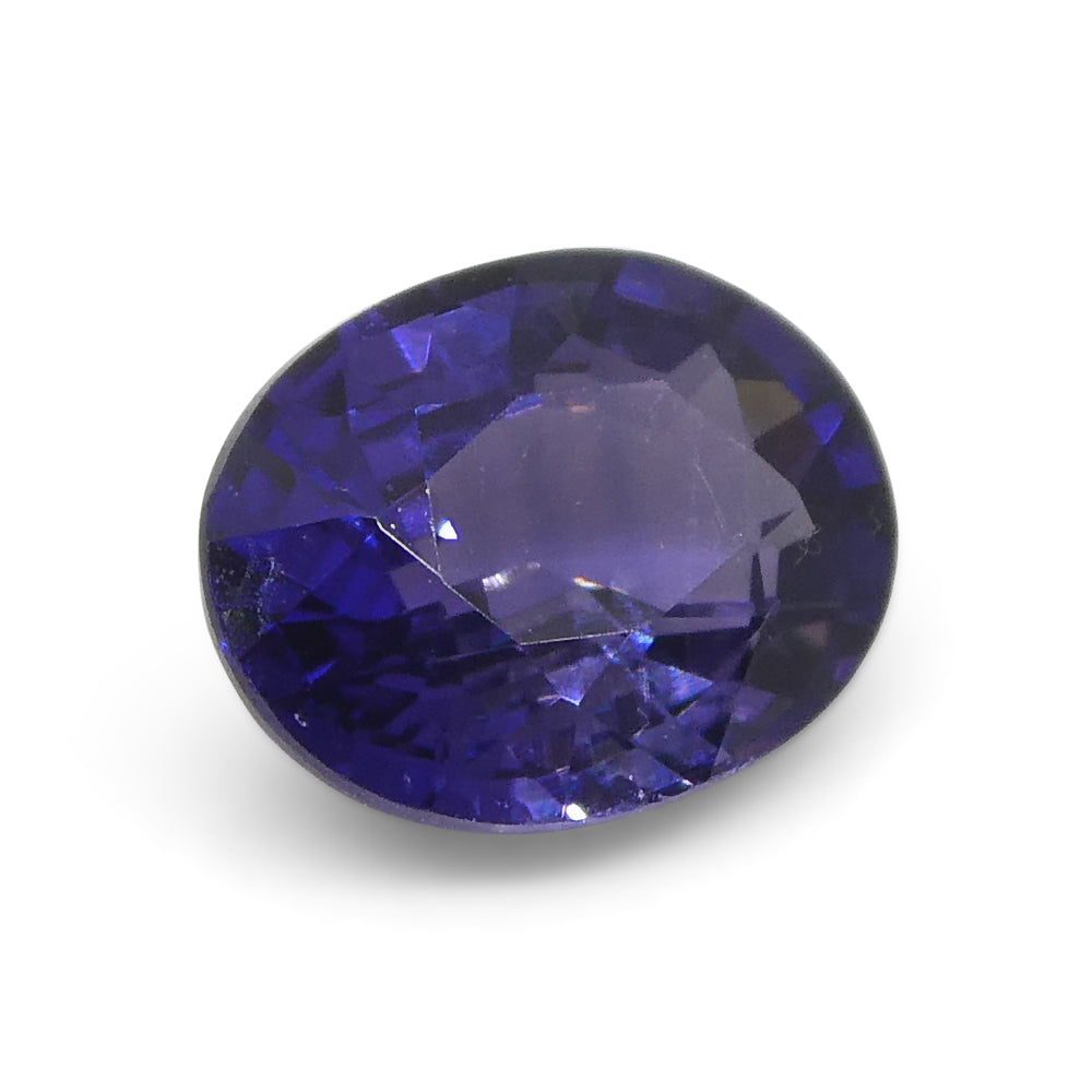 0.9ct Oval Purple Sapphire from East Africa, Unheated - Skyjems Wholesale Gemstones