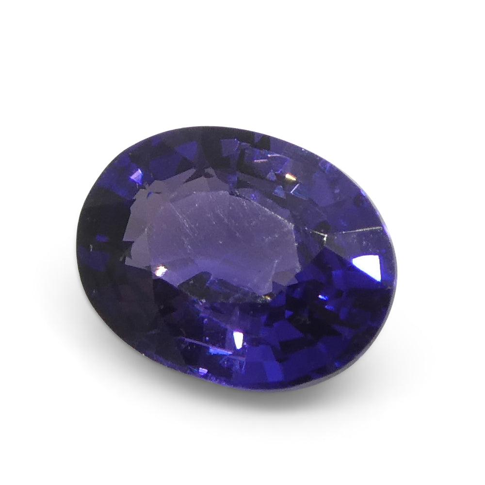 0.9ct Oval Purple Sapphire from East Africa, Unheated - Skyjems Wholesale Gemstones