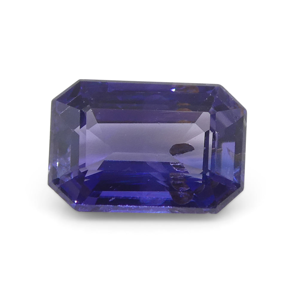 1.06ct Emerald Cut Purple Sapphire from East Africa, Unheated - Skyjems Wholesale Gemstones