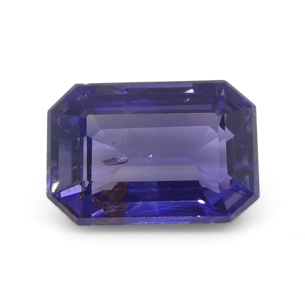 1.06ct Emerald Cut Purple Sapphire from East Africa, Unheated - Skyjems Wholesale Gemstones