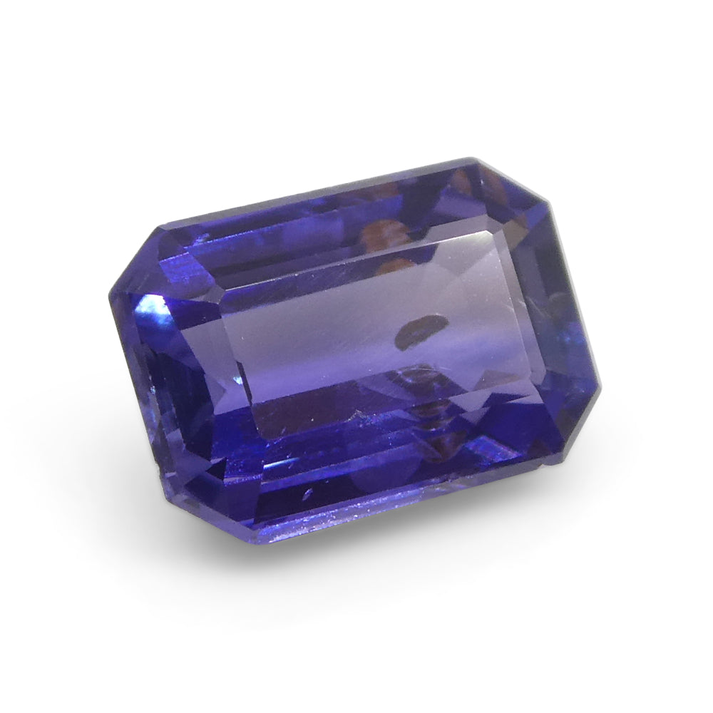 1.06ct Emerald Cut Purple Sapphire from East Africa, Unheated - Skyjems Wholesale Gemstones