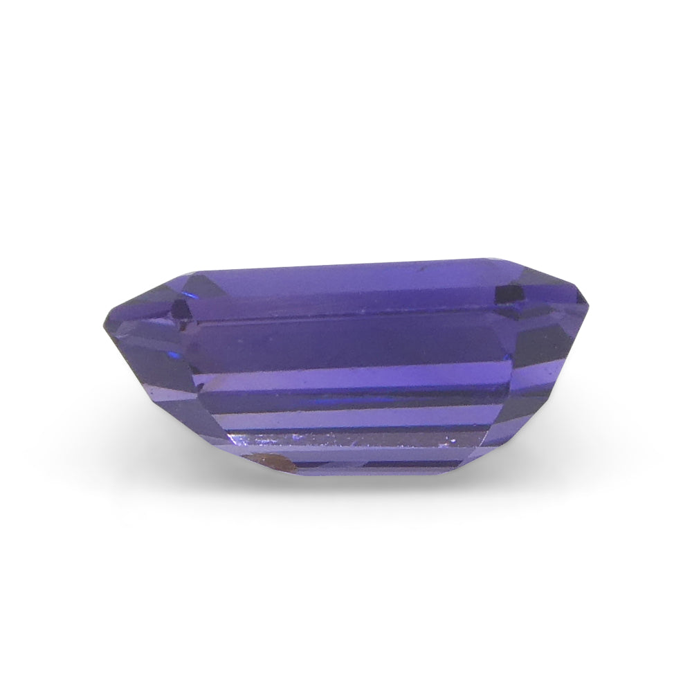 1.06ct Emerald Cut Purple Sapphire from East Africa, Unheated - Skyjems Wholesale Gemstones