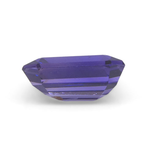 1.06ct Emerald Cut Purple Sapphire from East Africa, Unheated