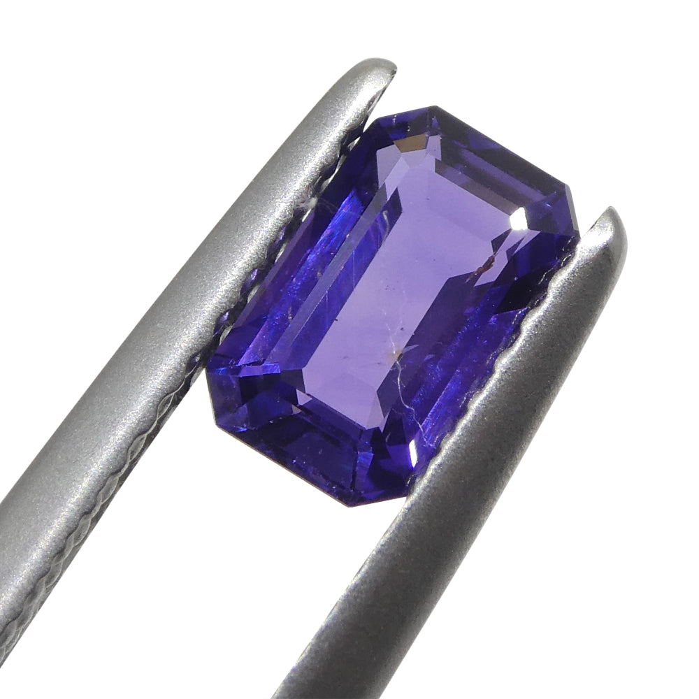 0.94ct Purple Sapphire, Emerald Cut, Unheated East African Gem by SkyJems Rare Gemstones Canada