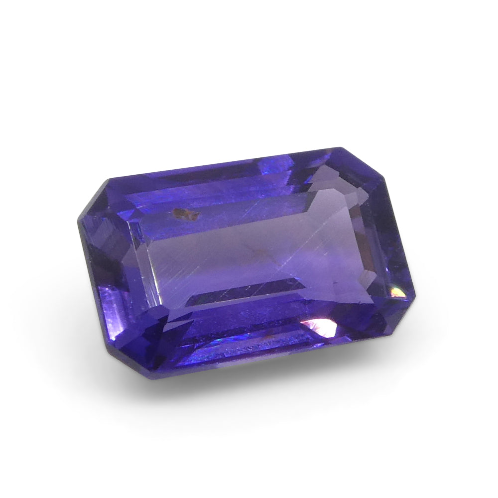 0.94ct Emerald Cut Purple Sapphire from East Africa, Unheated - Skyjems Wholesale Gemstones