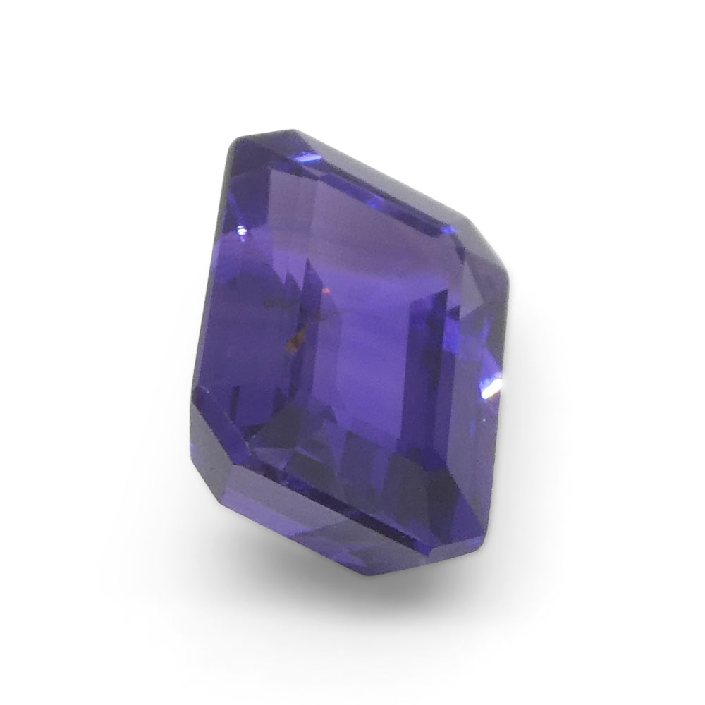 0.94ct Emerald Cut Purple Sapphire from East Africa, Unheated - Skyjems Wholesale Gemstones