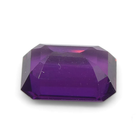 0.95ct Emerald Cut Purple Sapphire from East Africa, Unheated