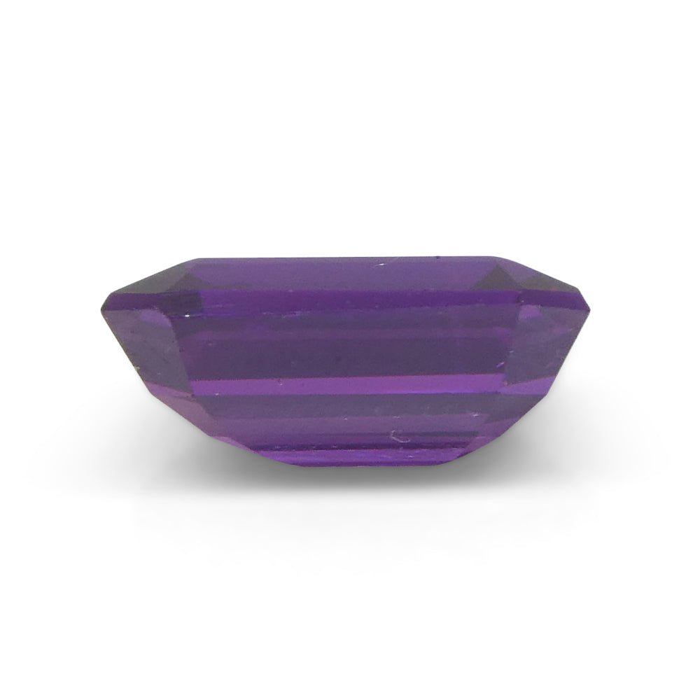 0.95ct Emerald Cut Purple Sapphire from East Africa, Unheated - Skyjems Wholesale Gemstones