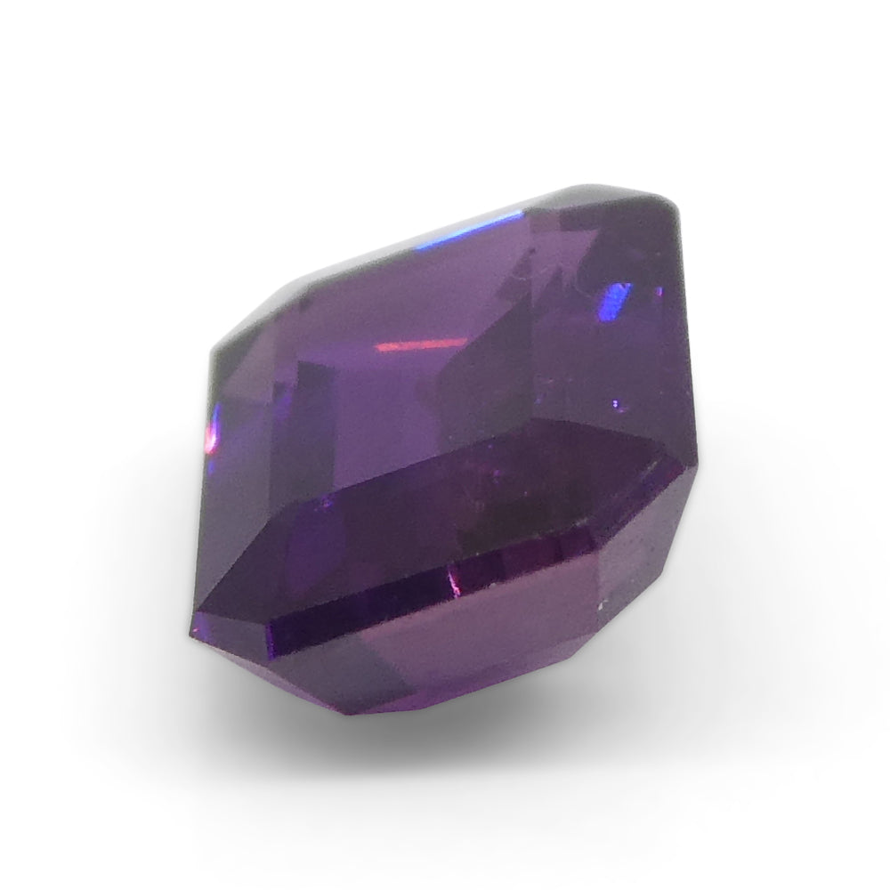 0.95ct Emerald Cut Purple Sapphire from East Africa, Unheated - Skyjems Wholesale Gemstones