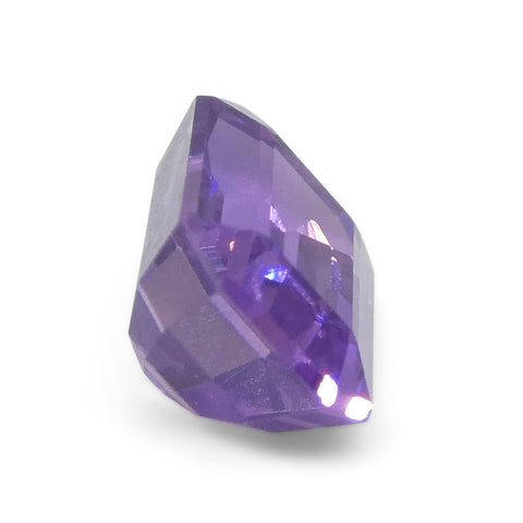 0.8ct Emerald Cut Purple Sapphire from East Africa, Unheated